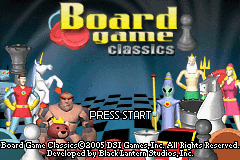 Board Game Classics title screen for GameBoy Advance